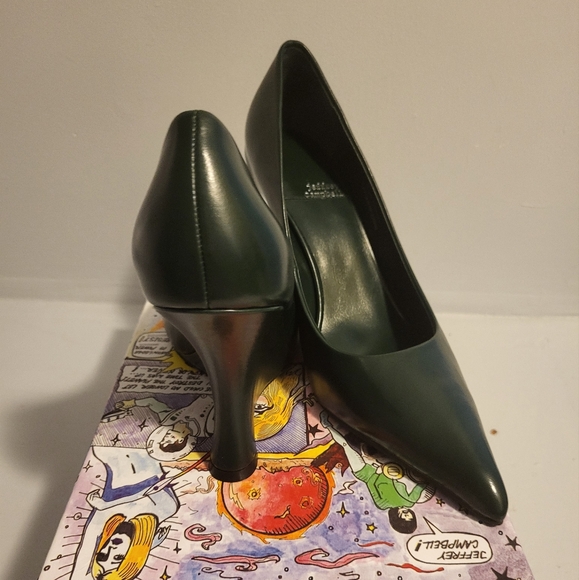 Hunter Green Jeffrey Campbell Wedge Heels - Picture 4 of 6